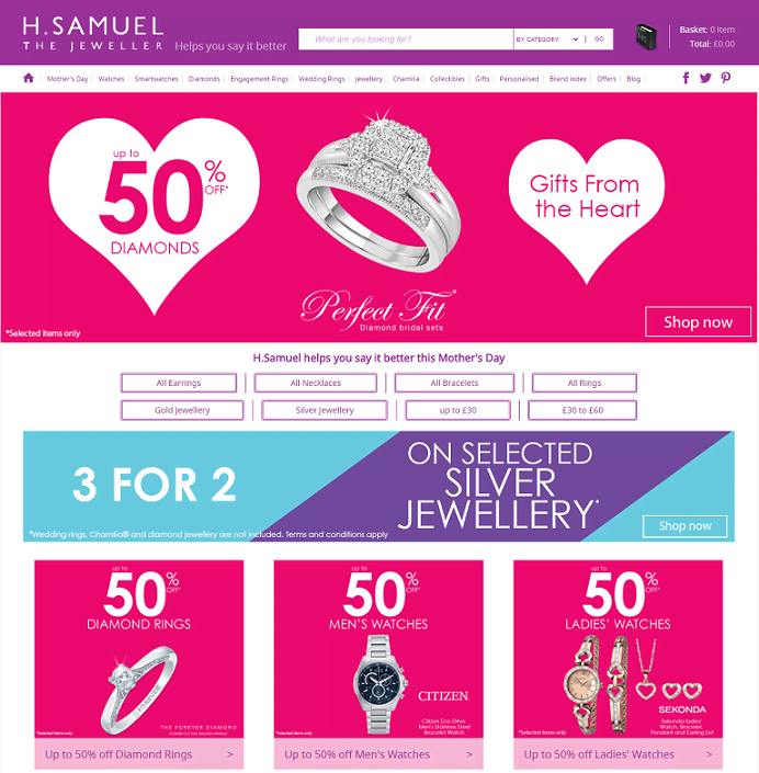 H samuel deals ireland sale